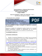 Guía de Actividades y Rúbrica de Evaluación - Unidad 2 - Fase 2 - Identificación Del Objeto de Estudio