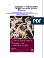 Download textbook Cultural Perceptions Of Violence In The Hellenistic World 1St Edition Michael Champion ebook all chapter pdf 