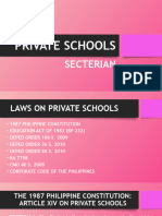 School Legislation Report Private Schools
