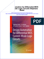 Textbook Design Automation For Differential Mos Current Mode Logic Circuits Stephane Badel Ebook All Chapter PDF