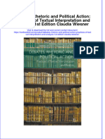 Download textbook Debates Rhetoric And Political Action Practices Of Textual Interpretation And Analysis 1St Edition Claudia Wiesner ebook all chapter pdf 