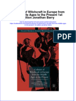 Download textbook Cultures Of Witchcraft In Europe From The Middle Ages To The Present 1St Edition Jonathan Barry ebook all chapter pdf 