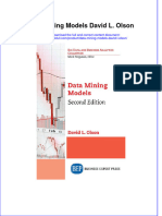 Textbook Data Mining Models David L Olson Ebook All Chapter PDF