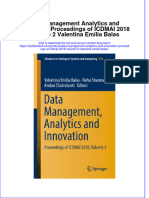 Textbook Data Management Analytics and Innovation Proceedings of Icdmai 2018 Volume 2 Valentina Emilia Balas Ebook All Chapter PDF