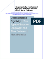 Textbook Deconstructing Ergativity Two Types of Ergative Languages and Their Features 1St Edition Maria Polinsky Ebook All Chapter PDF