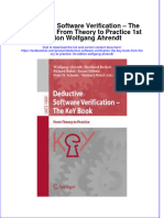 Download textbook Deductive Software Verification The Key Book From Theory To Practice 1St Edition Wolfgang Ahrendt ebook all chapter pdf 