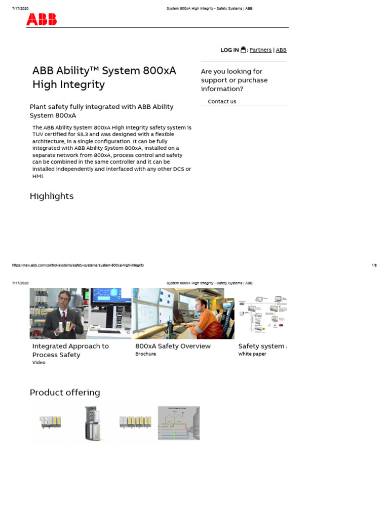 System 800xA High Integrity - Safety Systems _ ABB | PDF | Engineering