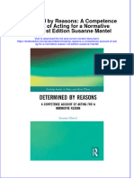 Download textbook Determined By Reasons A Competence Account Of Acting For A Normative Reason 1St Edition Susanne Mantel ebook all chapter pdf 