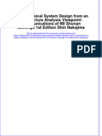 Cyber-Physical System Design From An Architecture Analysis Viewpoint: Communications of NII Shonan Meetings 1st Edition Shin Nakajima