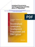 Textbook Decentralised Governance Development Programmes and Elite Capture D Rajasekhar Ebook All Chapter PDF