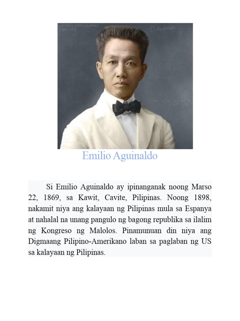 Emilio Aguinaldo (AutoRecovered) | PDF