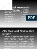 Evaluasi Kesesuaian Lahan