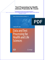 PDF Data and Text Processing For Health and Life Sciences Francisco M Couto Ebook Full Chapter