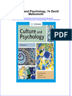 Download full chapter Culture And Psychology 7E David Matsumoto pdf docx