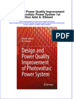 Download textbook Design And Power Quality Improvement Of Photovoltaic Power System 1St Edition Adel A Elbaset ebook all chapter pdf 