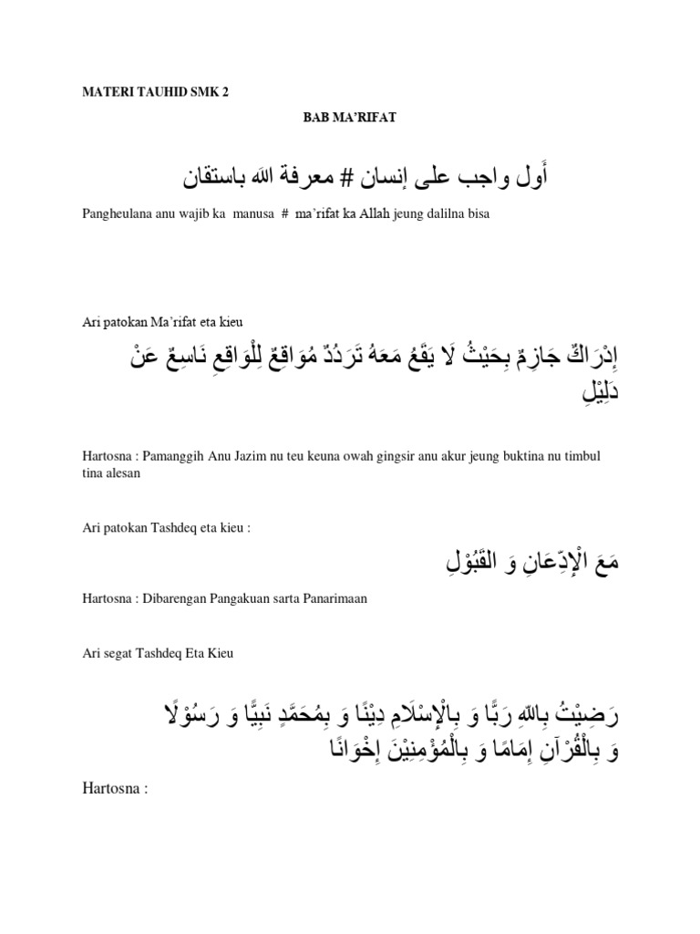 MA'RIFAT | PDF