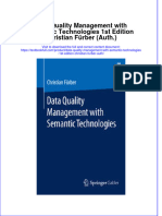 Download pdf Data Quality Management With Semantic Technologies 1St Edition Christian Furber Auth ebook full chapter 