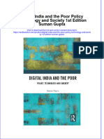 Download pdf Digital India And The Poor Policy Technology And Society 1St Edition Suman Gupta ebook full chapter 