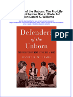 Download textbook Defenders Of The Unborn The Pro Life Movement Before Roe V Wade 1St Edition Daniel K Williams ebook all chapter pdf 