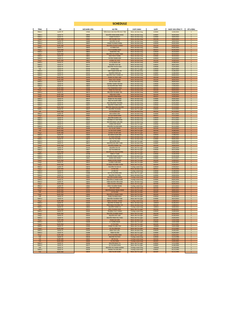 Schedule | PDF