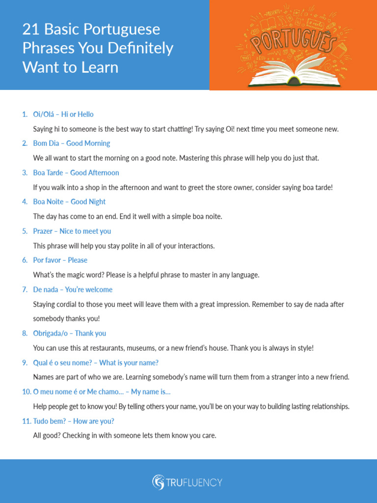 Essential Portuguese Phrases Guide | PDF