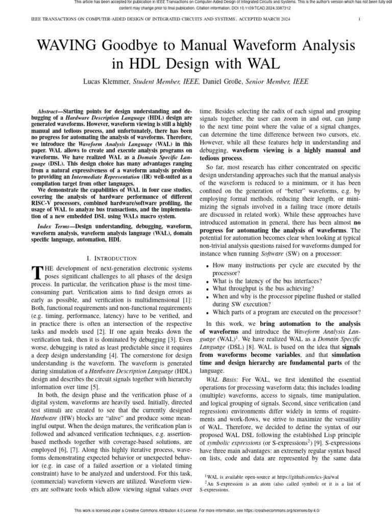 Automating HDL Waveform Analysis with WAL | PDF | Hardware Description ...