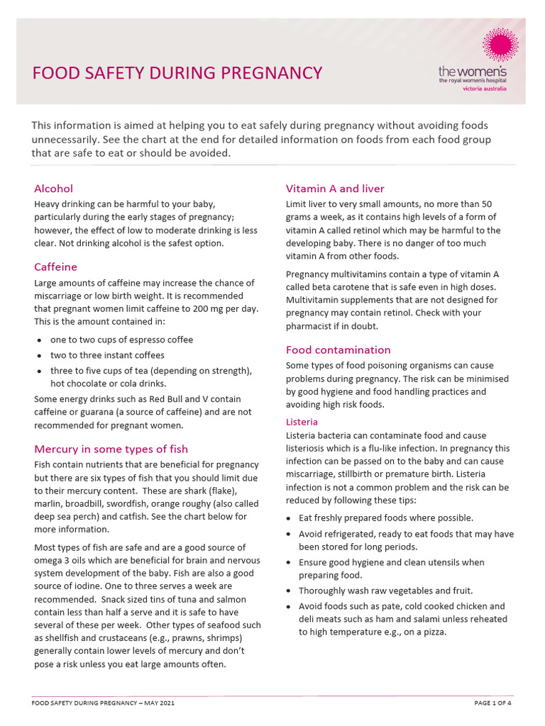 food-safety-during-pregnancy-pdf-caffeine-seafood