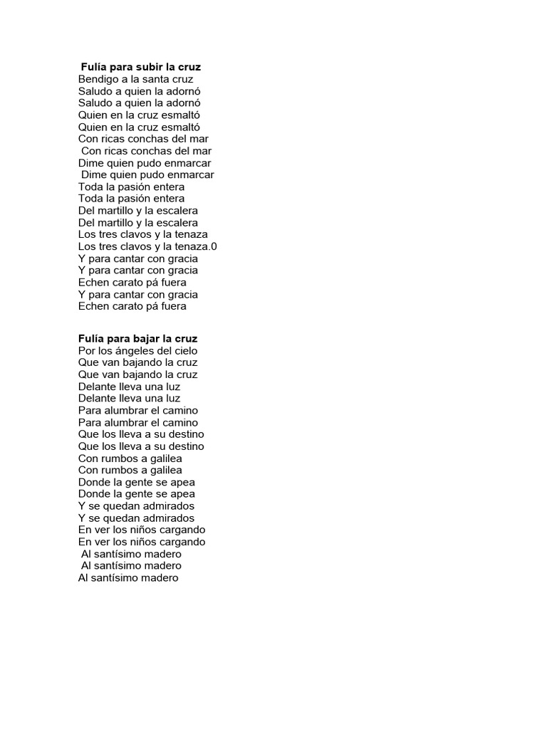 Fulía a la Cruz de Mayo | PDF | Poesía