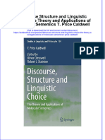 Textbook Discourse Structure and Linguistic Choice The Theory and Applications of Molecular Sememics T Price Caldwell Ebook All Chapter PDF