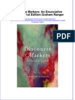 Download textbook Discourse Markers An Enunciative Approach 1St Edition Graham Ranger ebook all chapter pdf 