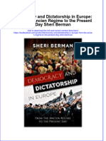 PDF Democracy and Dictatorship in Europe From The Ancien Regime To The Present Day Sheri Berman Ebook Full Chapter
