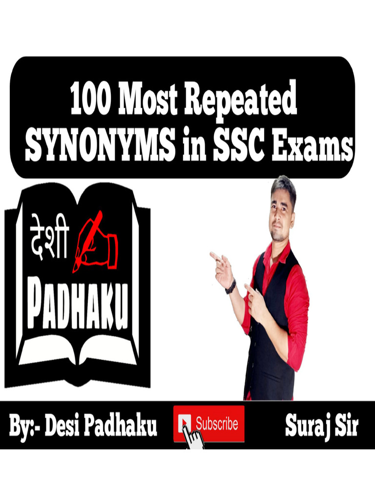 100 most repeated synonyms pdf