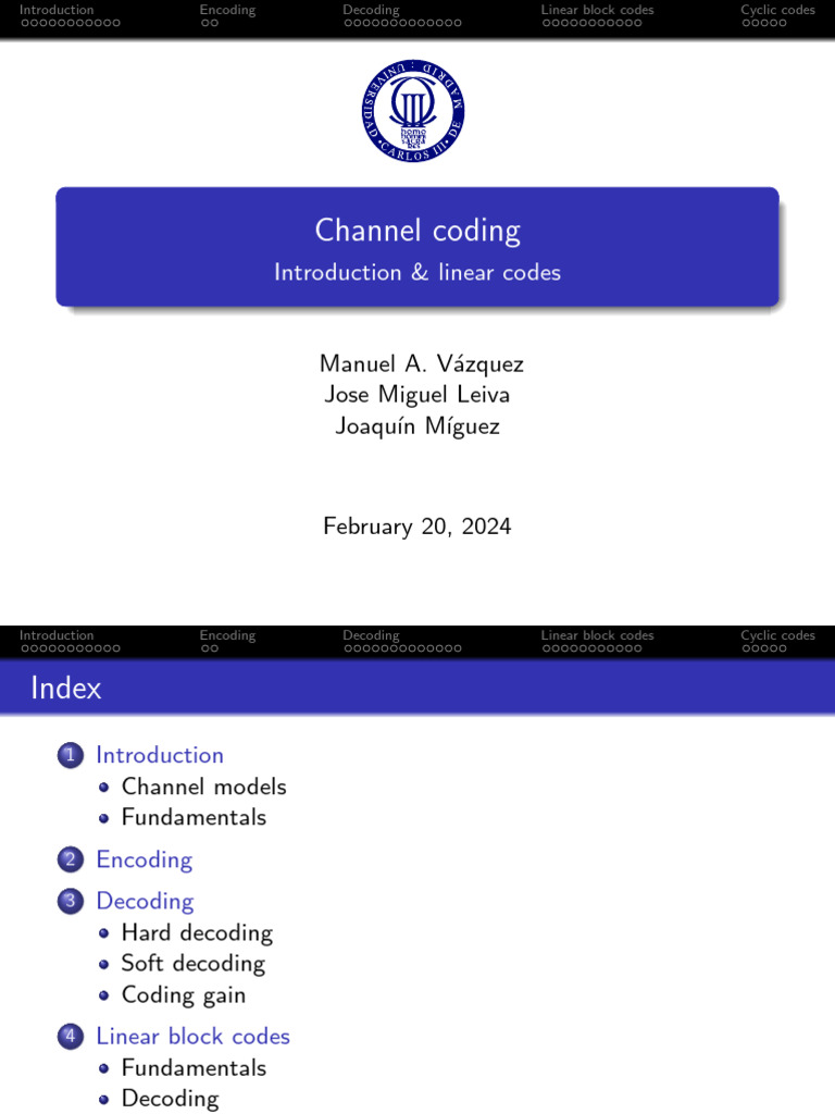 Channel coding intro linear codes pdf code applied mathematics