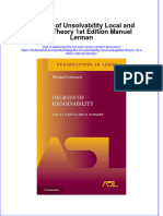 Download textbook Degrees Of Unsolvability Local And Global Theory 1St Edition Manuel Lerman ebook all chapter pdf 