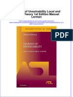 Textbook Degrees of Unsolvability Local and Global Theory 1St Edition Manuel Lerman Ebook All Chapter PDF