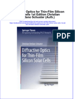Textbook Diffractive Optics For Thin Film Silicon Solar Cells 1St Edition Christian Stefano Schuster Auth Ebook All Chapter PDF