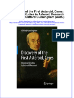 Textbook Discovery of The First Asteroid Ceres Historical Studies in Asteroid Research 1St Edition Clifford Cunningham Auth Ebook All Chapter PDF