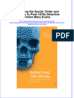 Textbook Detecting The Social Order and Disorder in Post 1970S Detective Fiction Mary Evans Ebook All Chapter PDF