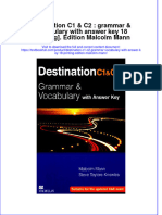 Download textbook Destination C1 C2 Grammar Vocabulary With Answer Key 18 Printing Edition Malcolm Mann ebook all chapter pdf 