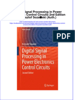 Download textbook Digital Signal Processing In Power Electronics Control Circuits 2Nd Edition Krzysztof Sozanski Auth ebook all chapter pdf 