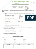 Identificamos Diptongo, Triptongo y Hiato