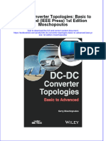 Full Chapter DC DC Converter Topologies Basic To Advanced Ieee Press 1St Edition Moschopoulos PDF