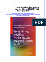 Download textbook Device Physics Modeling Technology And Analysis For Silicon Mesfet Iraj Sadegh Amiri ebook all chapter pdf 