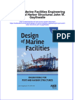 Textbook Design of Marine Facilities Engineering For Port and Harbor Structures John W Gaythwaite Ebook All Chapter PDF