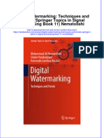 Download textbook Digital Watermarking Techniques And Trends Springer Topics In Signal Processing Book 11 Nematollahi ebook all chapter pdf 