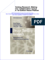 Download textbook Design Thinking Research Making Distinctions Collaboration Versus Cooperation 1St Edition Hasso Plattner ebook all chapter pdf 