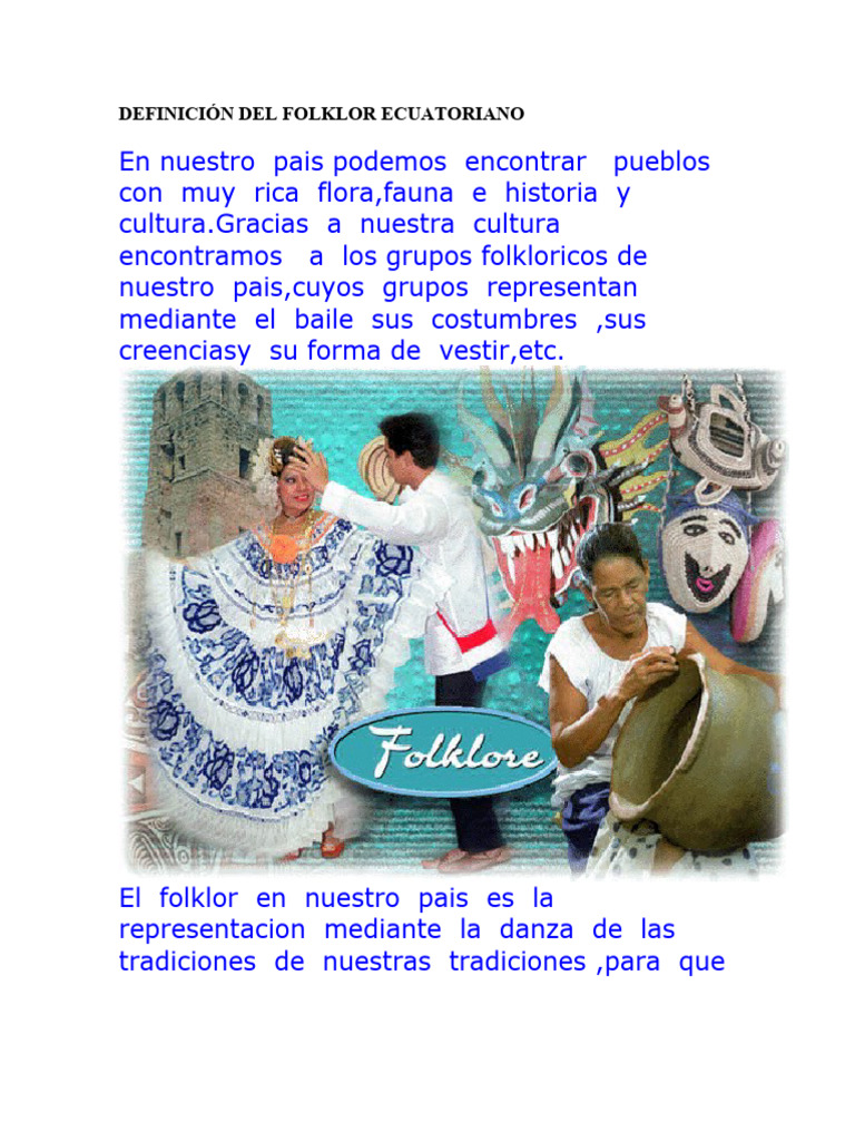 Folklor Ecuatoriano | PDF | Folklore | Ropa