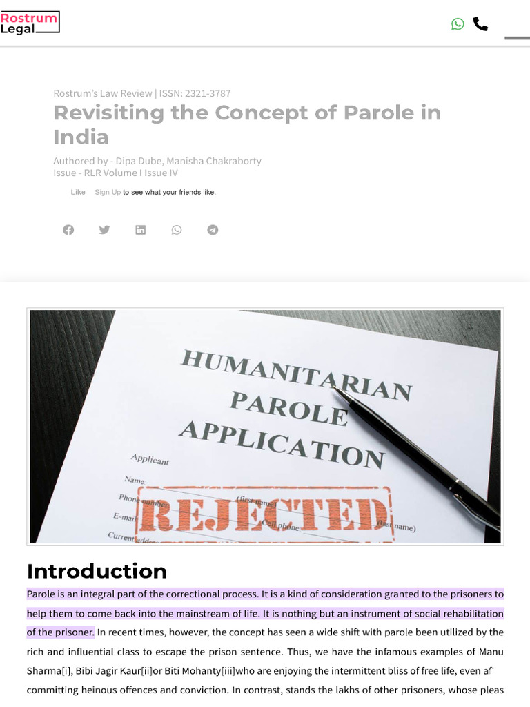 PAROLE | PDF | Parole | Crimes