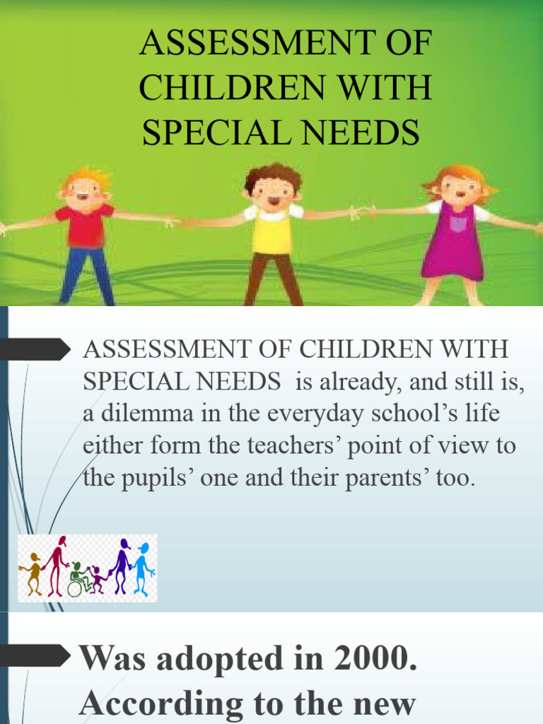 Assessment of Children Withspecial Needs Chapter 6 | PDF | Educational ...