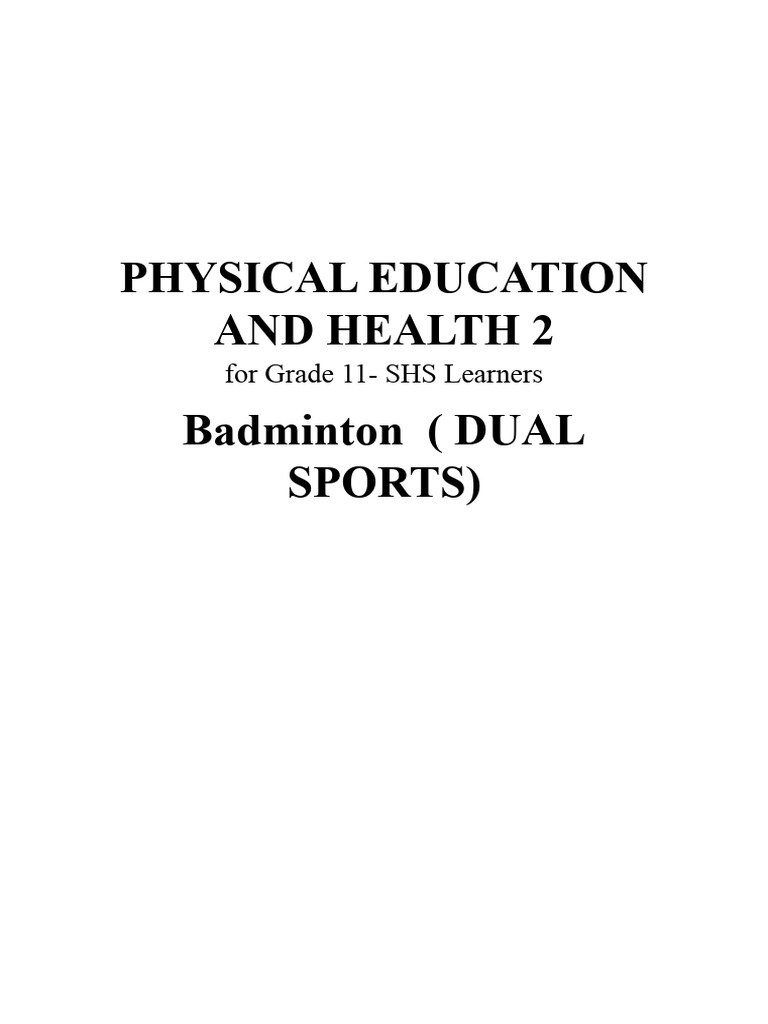 BAdminton Activity 3rd Quarter 2 | PDF | Games Of Physical Skill | Ball ...